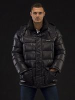 Пуховик муж Merlion Swix (черный клетка) б/м